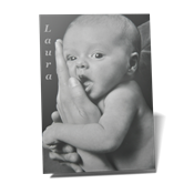 Geburtskarte mit Foto 1295 vorne